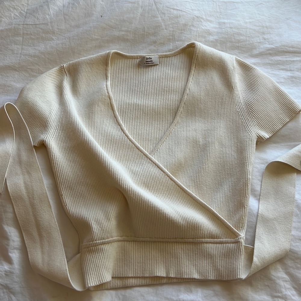 Little Moon Cream Prunella Knit Top